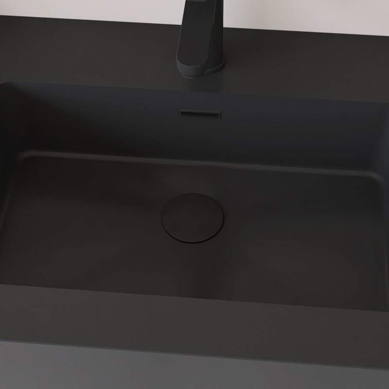 Meuble-lavabo mural 36 po avec lavabo noir, 36"