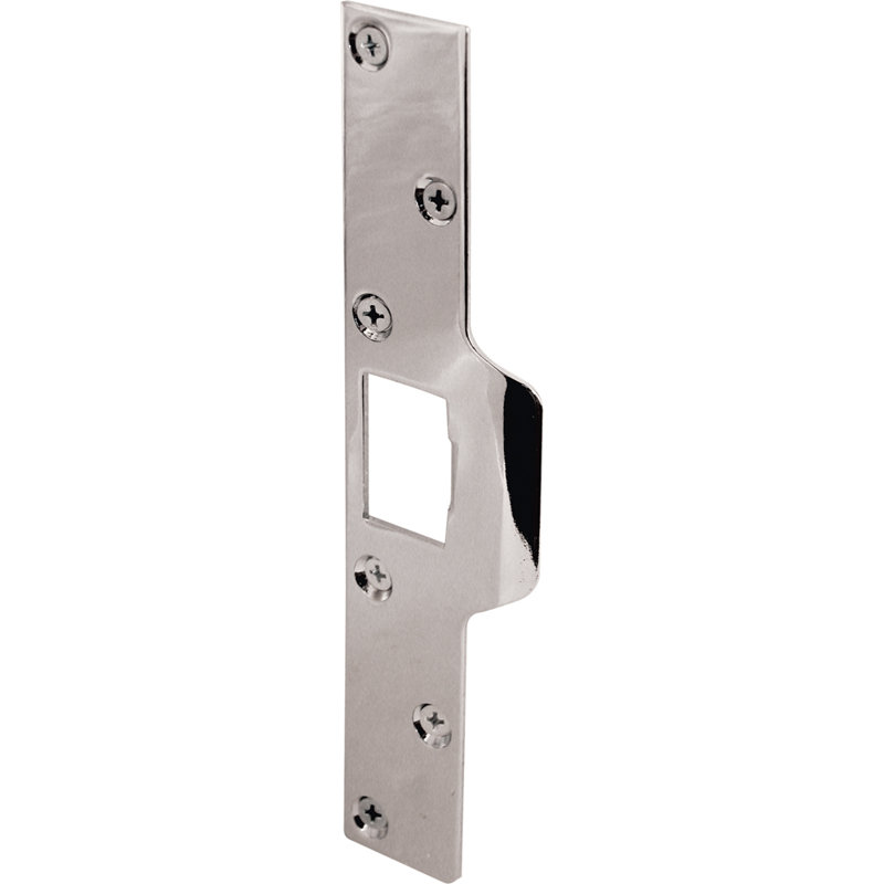 7-7/8 In. Chrome-Plated Steel Maximum Security Latch Strike With 3 In