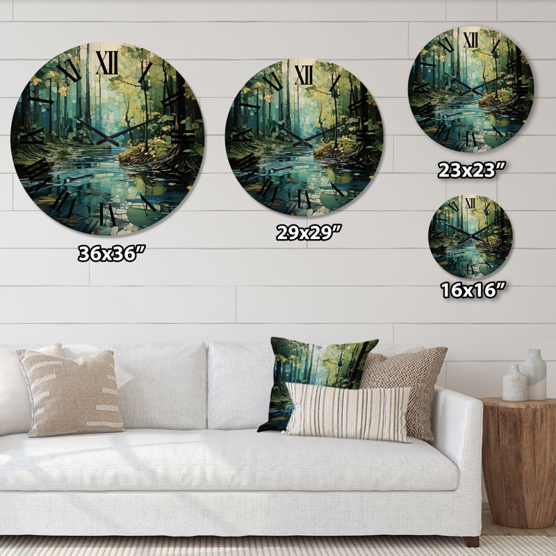 Horloge murale en bois massif Makailey, Moyenne