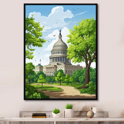 «White House In Spring Washington», reproduction sur toile