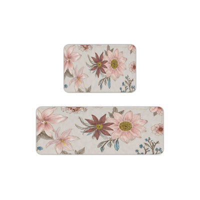 Tapis de cuisine antidérapant gris doux doux