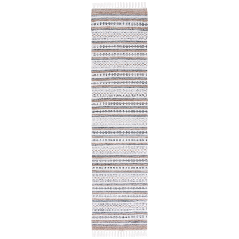 Airell Flat Weave Performance Striped Rug, Runner 2'3" x 9'