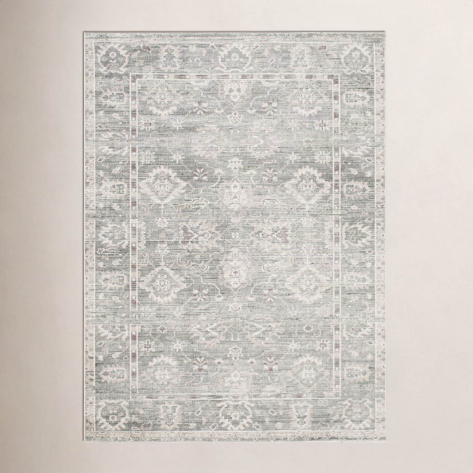 Galey Alix x Livabliss Collins Avenue Abstract Rug, Gray, Rectangle 6'6" x 9'