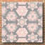 «Pink and Gray Motif 4» par Stellar Design Studio, art mural en verre acrylique-101619229