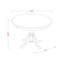 L'ensemble de salle à manger 3 pièces comprend une table de salle à manger ronde avec piédestal et 2 chaises Parson rembourrées en lin gris, blanc lin-1998371004-1998370979-1998370978