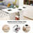 Folding Dining Table with 6 Wheels and 2-Layer Storage Shelf for Small Spaces