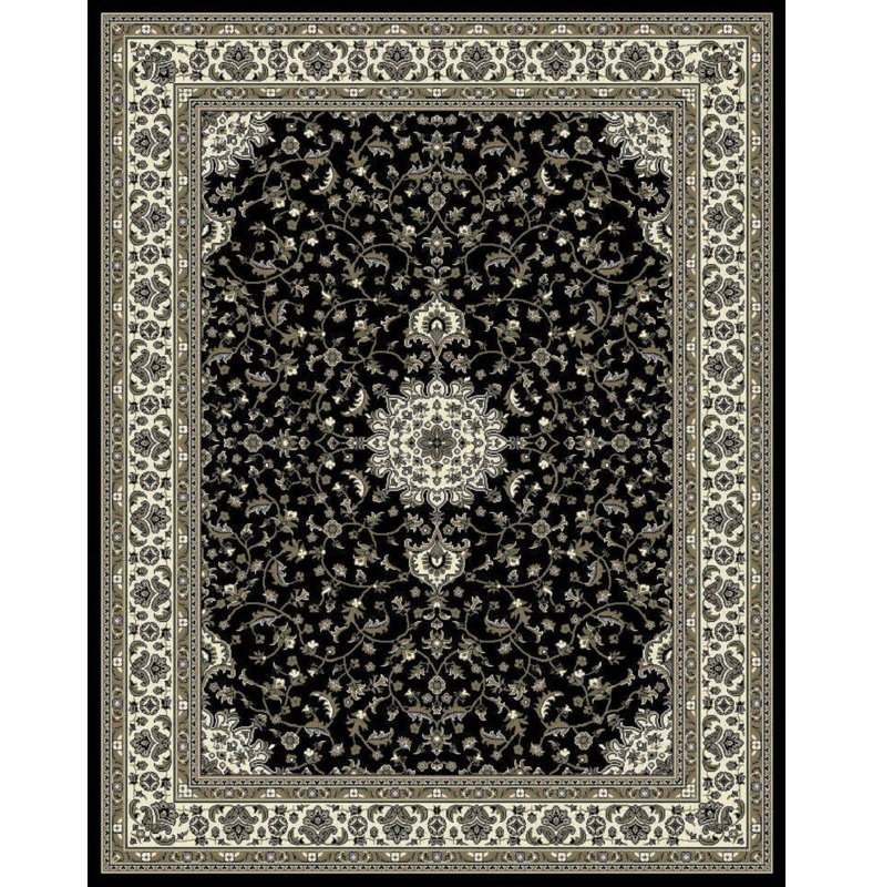 tapis de zone noire Falgout, Rectangulaire 8 pi x 11 pi