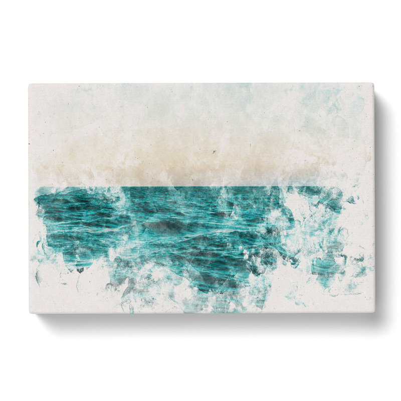 Ocean Stripe - Wrapped Canvas Print, 40cm H x 60cm W x 3cm D
