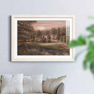 Evening / Tuscany II - Peinture avec cadre