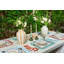 Jardin Embroidered Linen Scalloped Stripe Napkins-2032981000