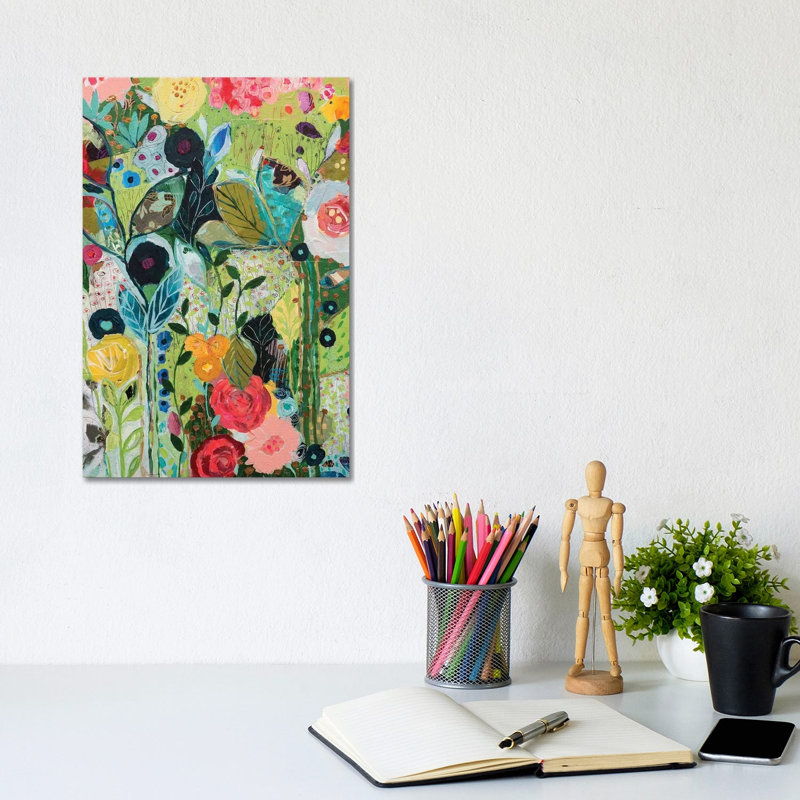Botanical Bliss by Carrie Schmitt - Wrapped Canvas Painting, 20.32 cm H x 30.48 cm W