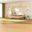 Charming Wooden Platform Bed With Stairs, Full Size, Natural Rustic Design