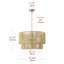 Lustre suspendu 4 lumières Weylon