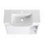 Meuble-lavabo mural avec lavabo en céramique et tablettes ouvertes-129865324-129865326