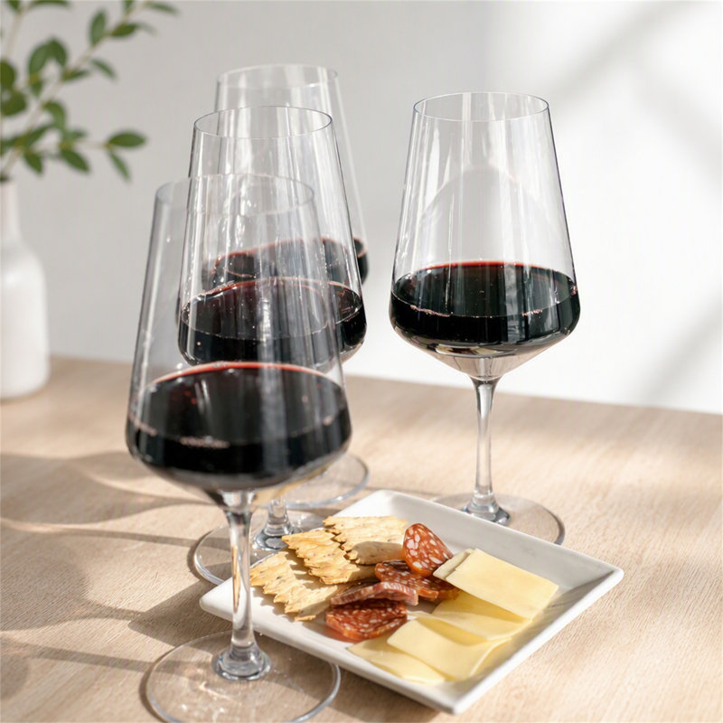 Ensemble de 4 verres à vin en plastique (56 cl)