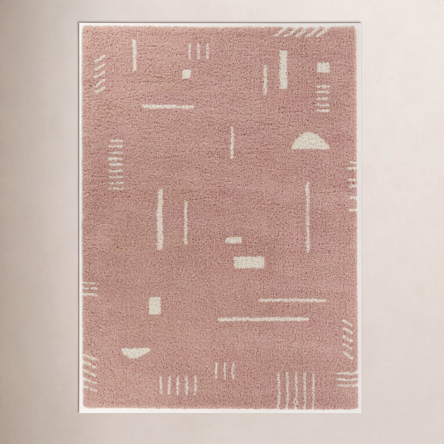 Morin Geometric Shag Rug, Rectangle 8'9" x 12'