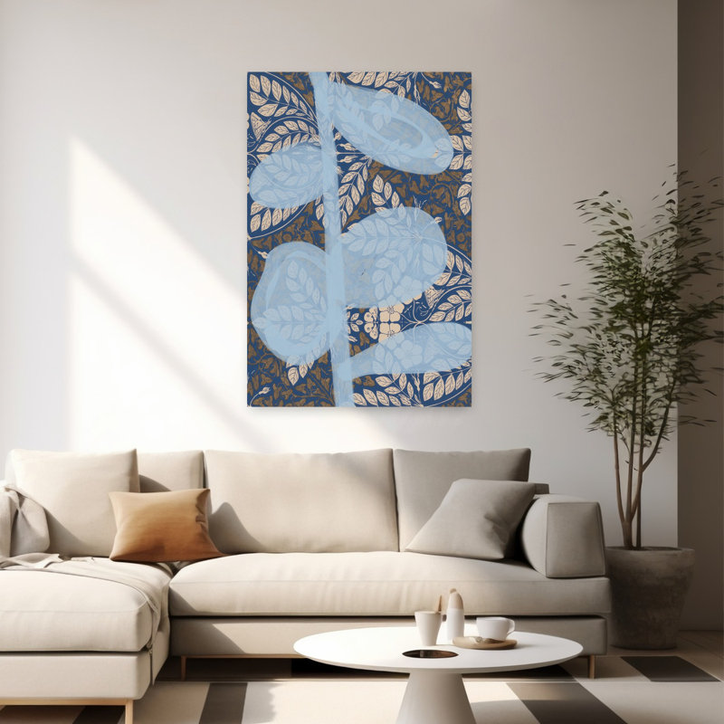 Contemporary Art Abstract Modern Retro Flower Landscape Art 1 Piece Wrapped Canvas Wall Art, 152.4 cm H x 101.6 cm W