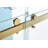 56-60 In. X 76 In Double Sliding Shower Door, 5/16 In Clear Tempered Glass Easy-Clean Coating Brushed Gold-103531080