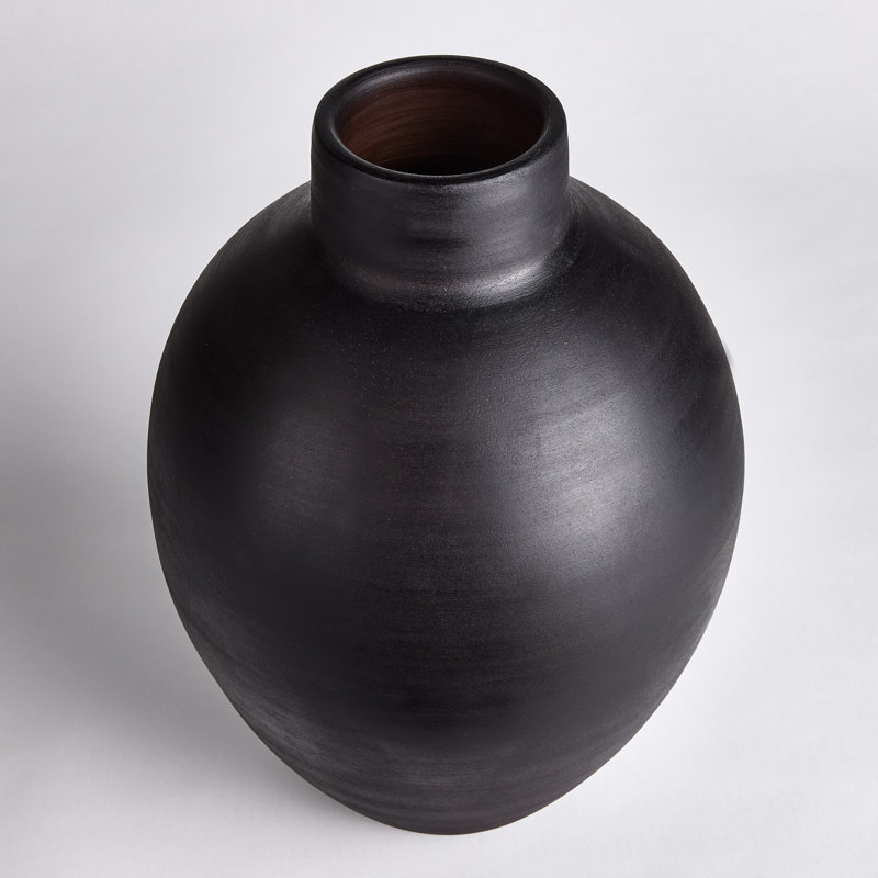 Analia Handmade Table Vase, Ecru, 16.5" H x 11.75" W x 11.75" D