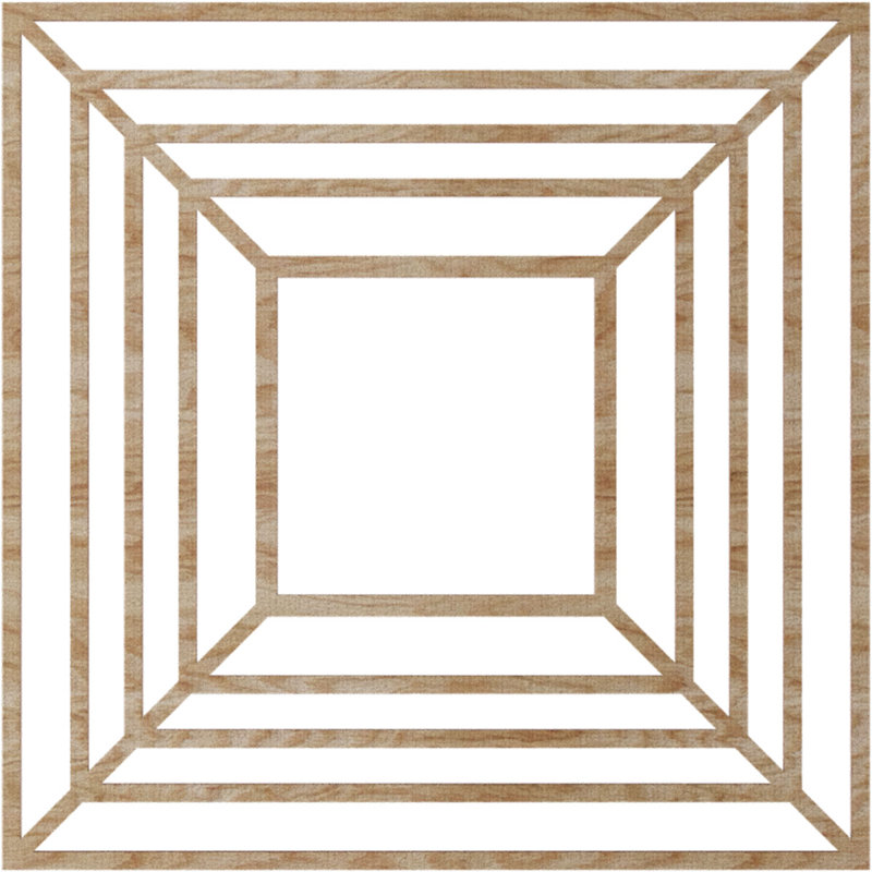 Raven Ceiling Medallion, 32" H x 32" W x 0.25" D, Red Oak