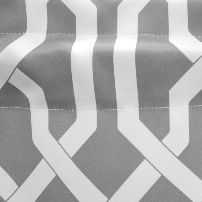 Geometric Tailored Window Pelmet, Grey