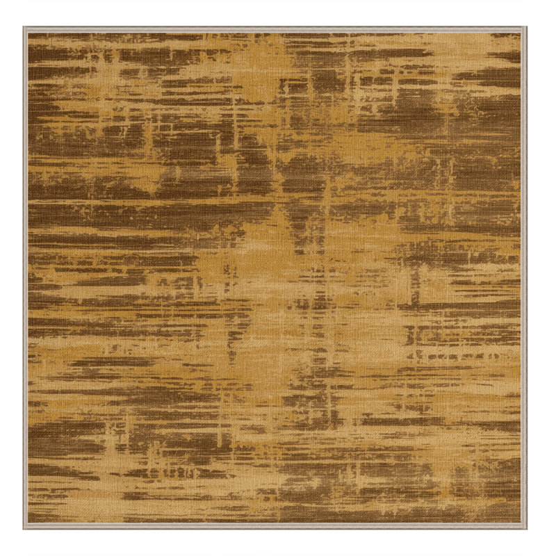 Machine Washable Abstract Brown Area Rug, Square 4'