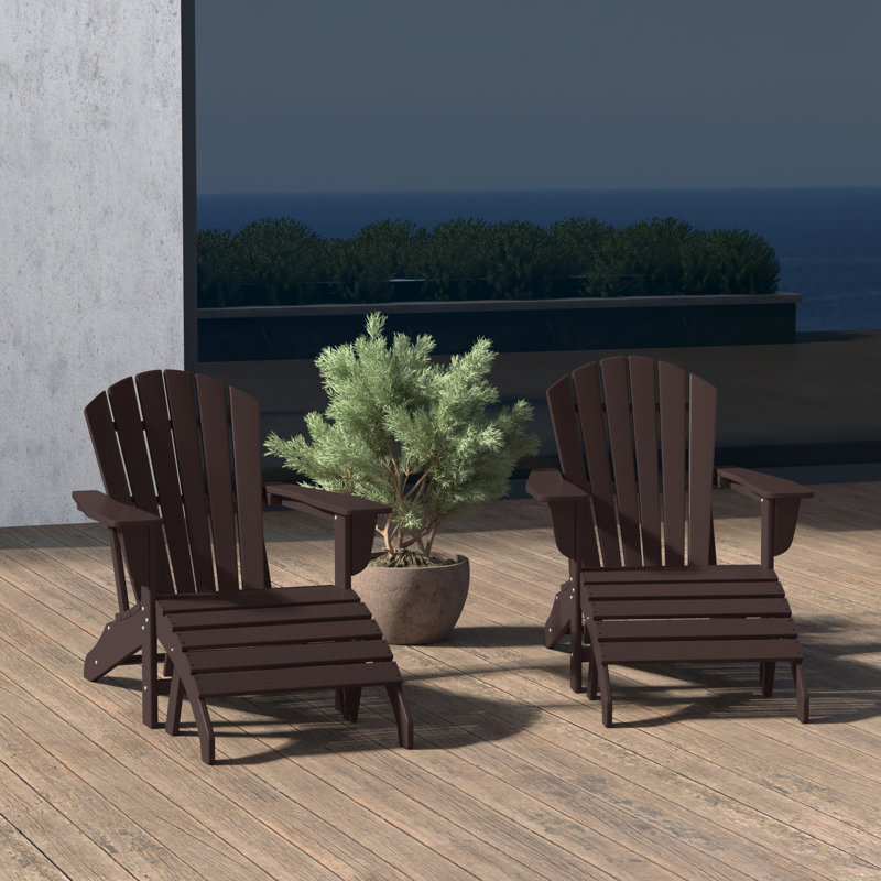 Altura Outdoor Adirondack Chair, Dark Brown