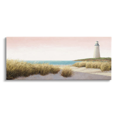 " Lighthouse And Pink Sunset " by James Wiens