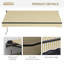 Auvent rétractable Outsunny, abri de terrasse pour auvent avec poignée à manivelle, tissu résistant aux rayons UV et cadre en aluminium, balcon, cour et-208583055-208583054