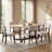 Mid-Century Upholstered Solid Wood Side Chair  Set of 2-1194623116