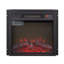 Foyer électrique 18 po 1400 W 120 V, flammes réalistes, verre trempé noir, 3 intensités de flamme, foyer de décoration intérieure, télécommande, unité de chauffage écoénergétique