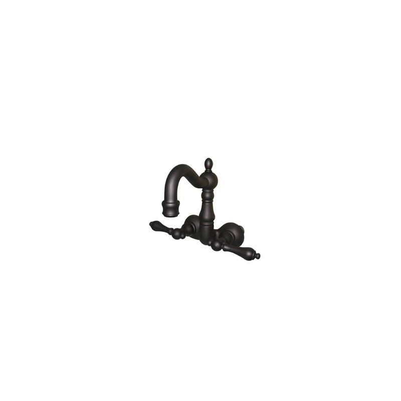 Hot Springs Double Handle Wall Mounted Clawfoot Tub Faucet, Oil Rubbed Bronze