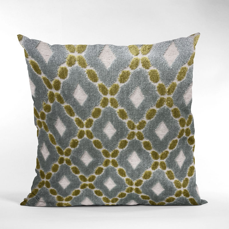 Geometric Linen Outdoor Throw Pillow, 20" H x 26" W