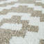 Tapis géométrique beige en polypropylène tissé à la machine-1290646535