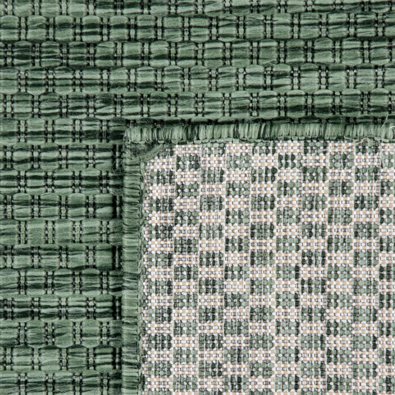 Iyana Machine Woven Indoor/Outdoor Area Rug, Rectangle 5'3" x 7'3", Green