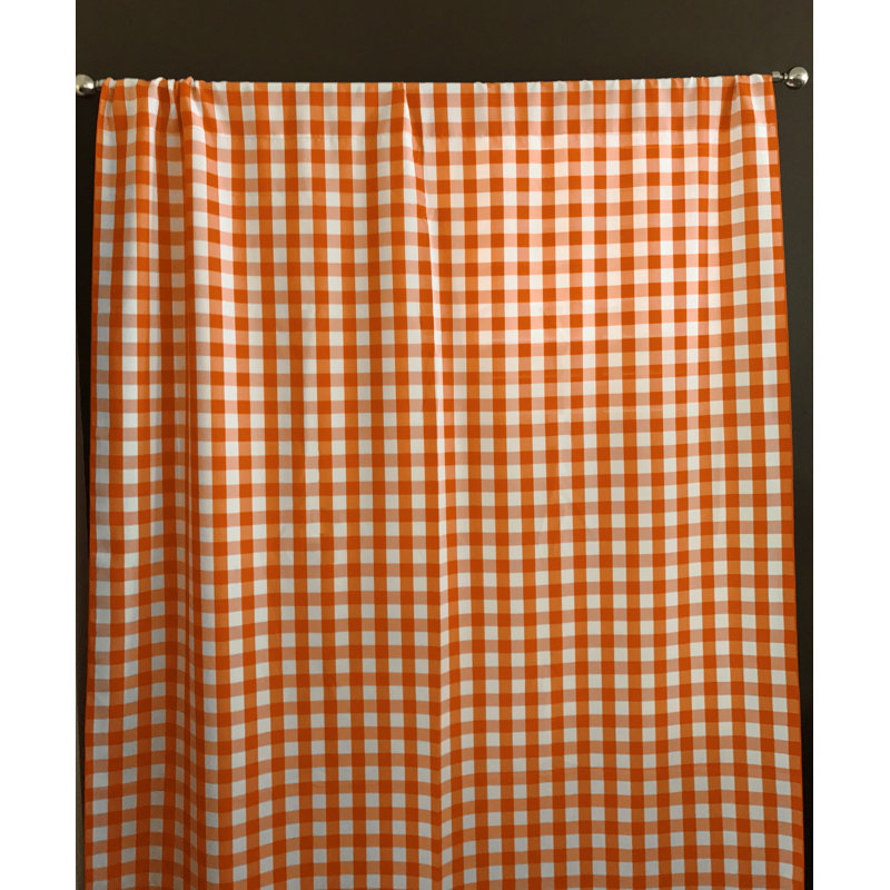 Lombard Room Darkening Curtain Single Panel, 56" x 84", Orange