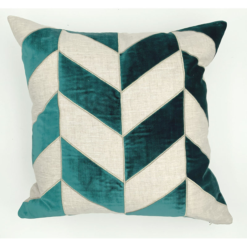 Evora Square Pillow Cover & Insert, Teal