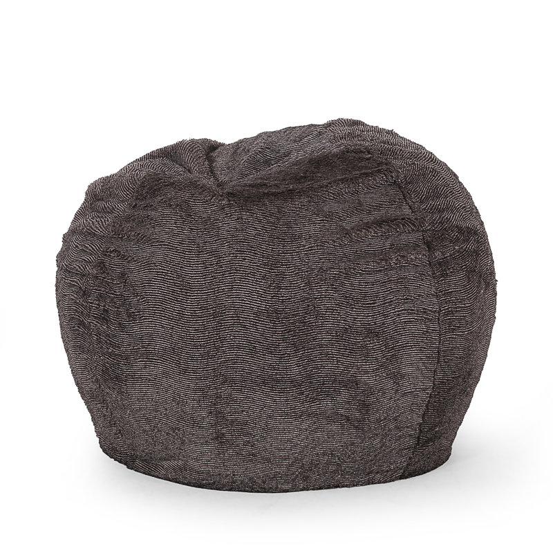 Fauteuil à billes arrondi en fausse fourrure 3 pieds Vida