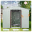 Remise de rangement extérieure en métal 6 pi x 5 pi avec fondation - Boîte à outils de jardin en fer galvanisé blanc
