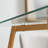 Güray Glass Top Metal Base Dining Table