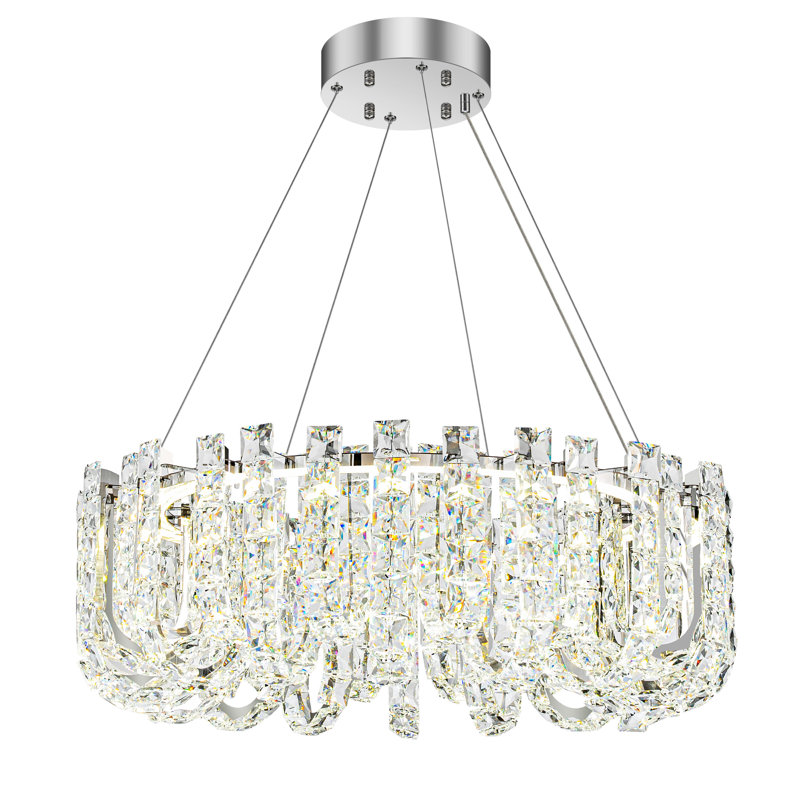 Latecha Dimmable LED Unique/Statement Crystal Chandelier