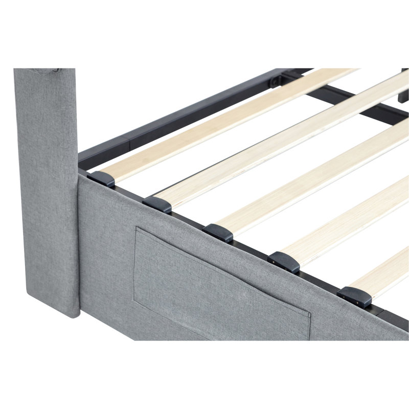 Queen Size Bed Frame Storage - Sleek Look, Hydraulic Lift Feature, Practical Design In Contemporary Style, Effortless Assembly