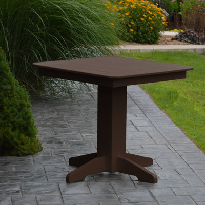 Nettie Square Outdoor Dining Table Umbrella Hole ,