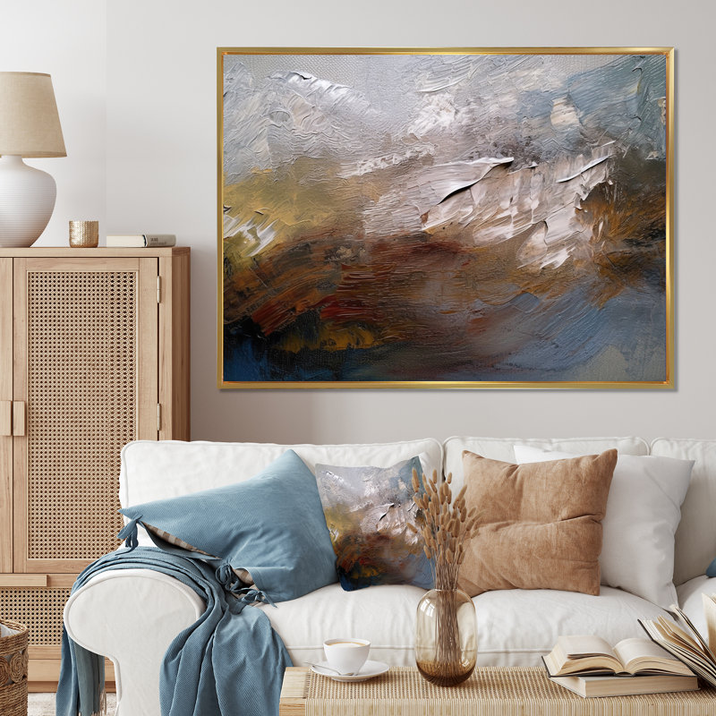 "Blue Nova Evening Nostalgia", peinture abstraite I - reproduction d'art sur toile, H 12 po x l 20 po x P 1 po