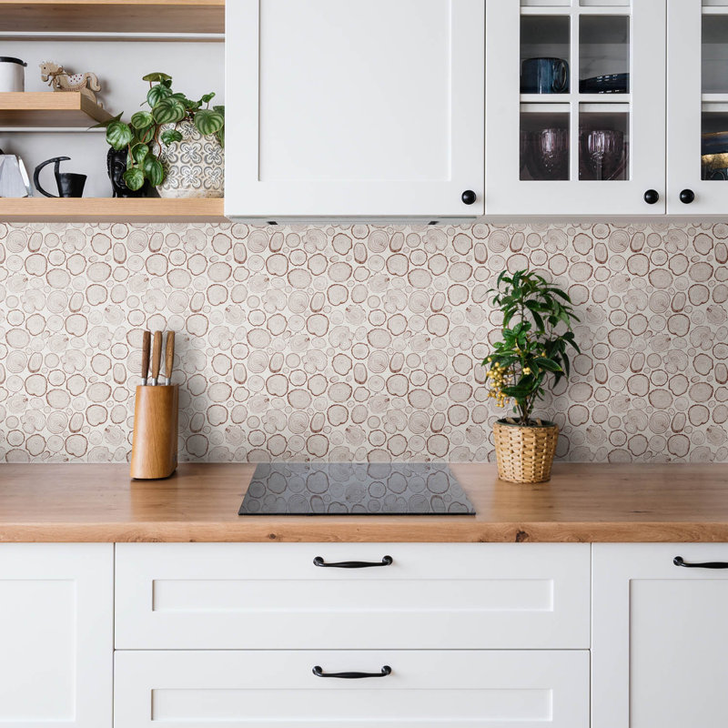 Ullery 50 x 100 cm PVC Tile in Brown
