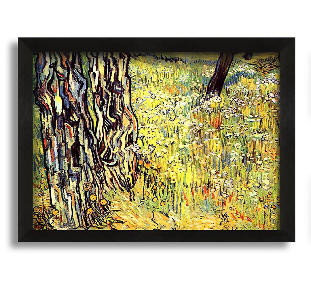 Gerahmtes Leinwandbild Tree Trunks von Vincent Van Gogh