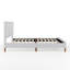Lit plateforme tapissier avec tête de lit passepoilée Martha Stewart Britta-97967475-97967474