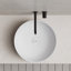 Lavabo vasque de salle de bain rond à surface solide 15 "MonBlari - blanc mat-120971775