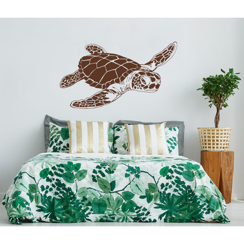 Décalcomanie murale tortue de mer, Brun