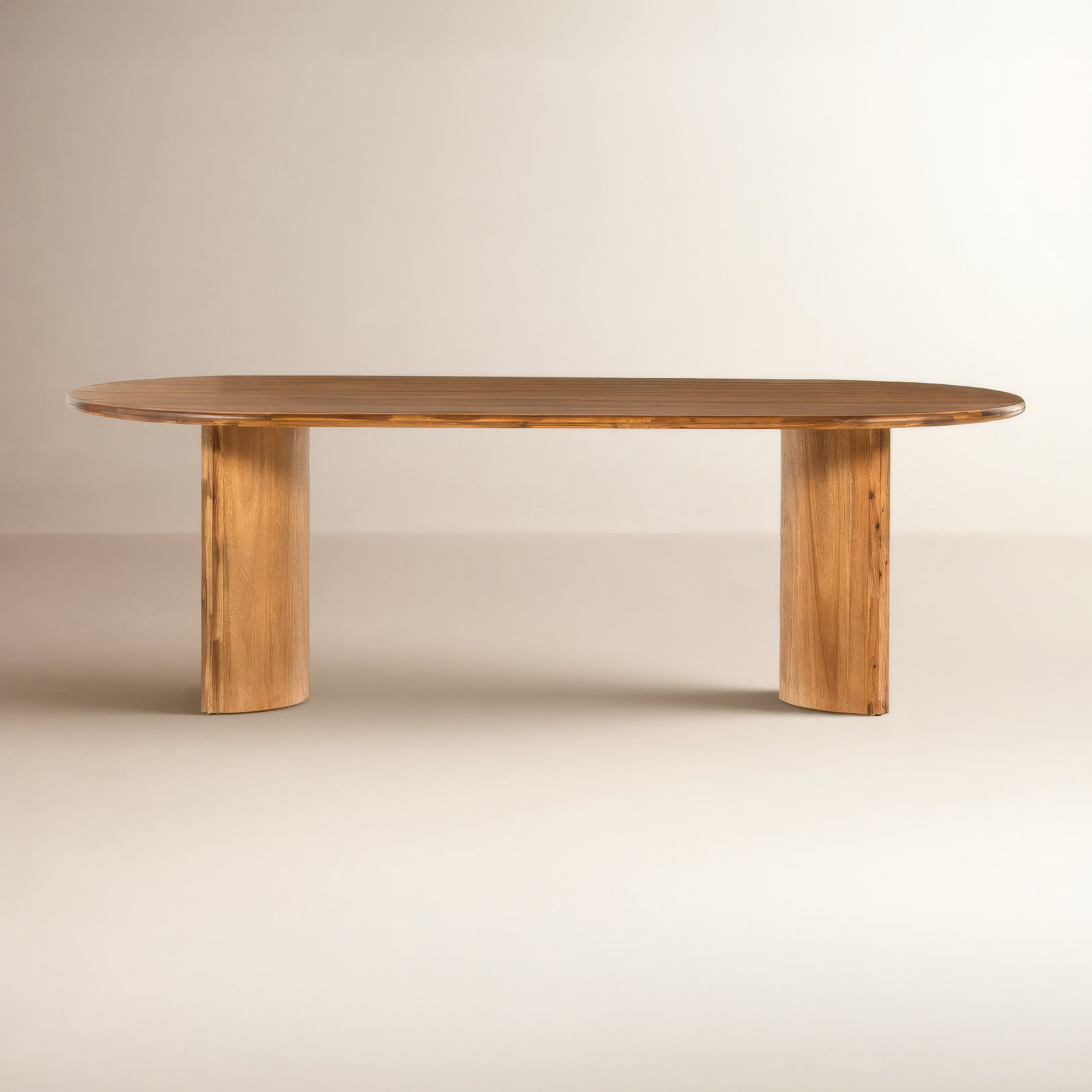 Haiden 94'' Double Pedestal Dining Table, Sandy Acacia, 30" H x 94" W x 42" D